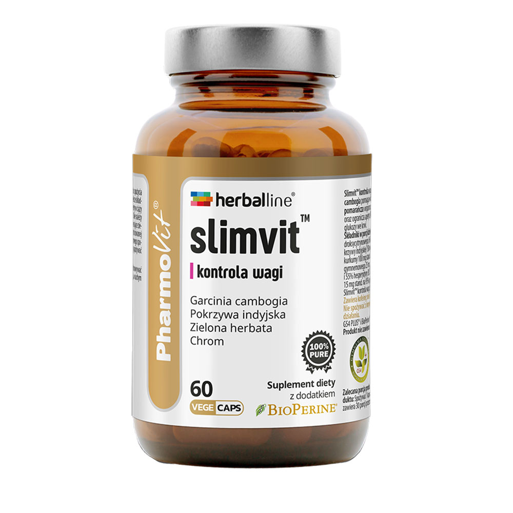 Zdjęcia - Witaminy i składniki mineralne Suplement Slimvit™ kontrola wagi 60 kaps PharmoVit Herballine™