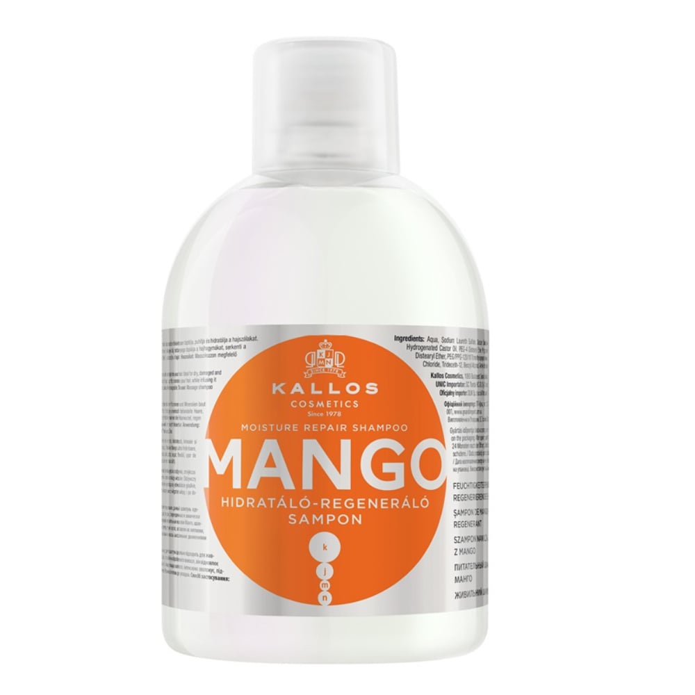 Фото - Шампунь Kallos Nawilżający szampon do włosów z olejkiem z mango 1000 ml 