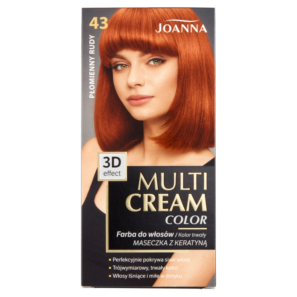 Zdjęcia - Farba do włosów Joanna  43 Płomienny Rudy 