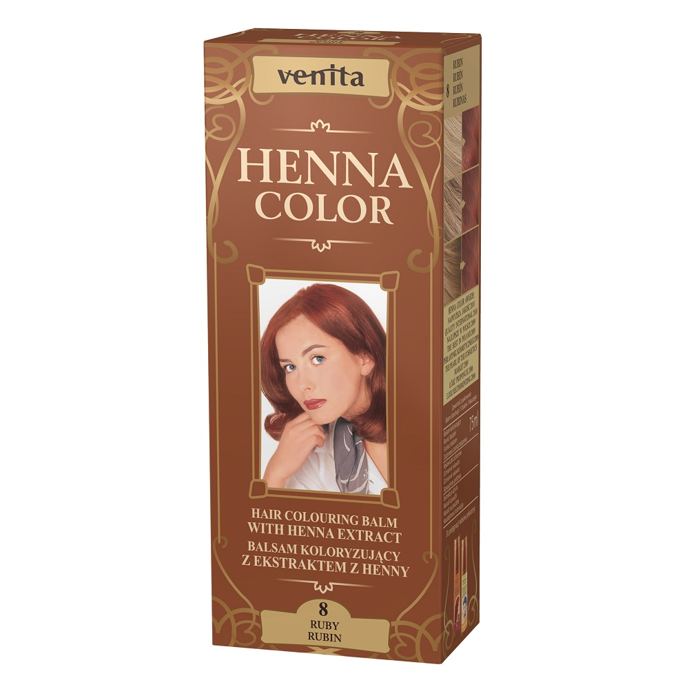 Фото - Фарба для волосся Rubin Balsam koloryzujący z ekstraktem z henny 8  Venita 