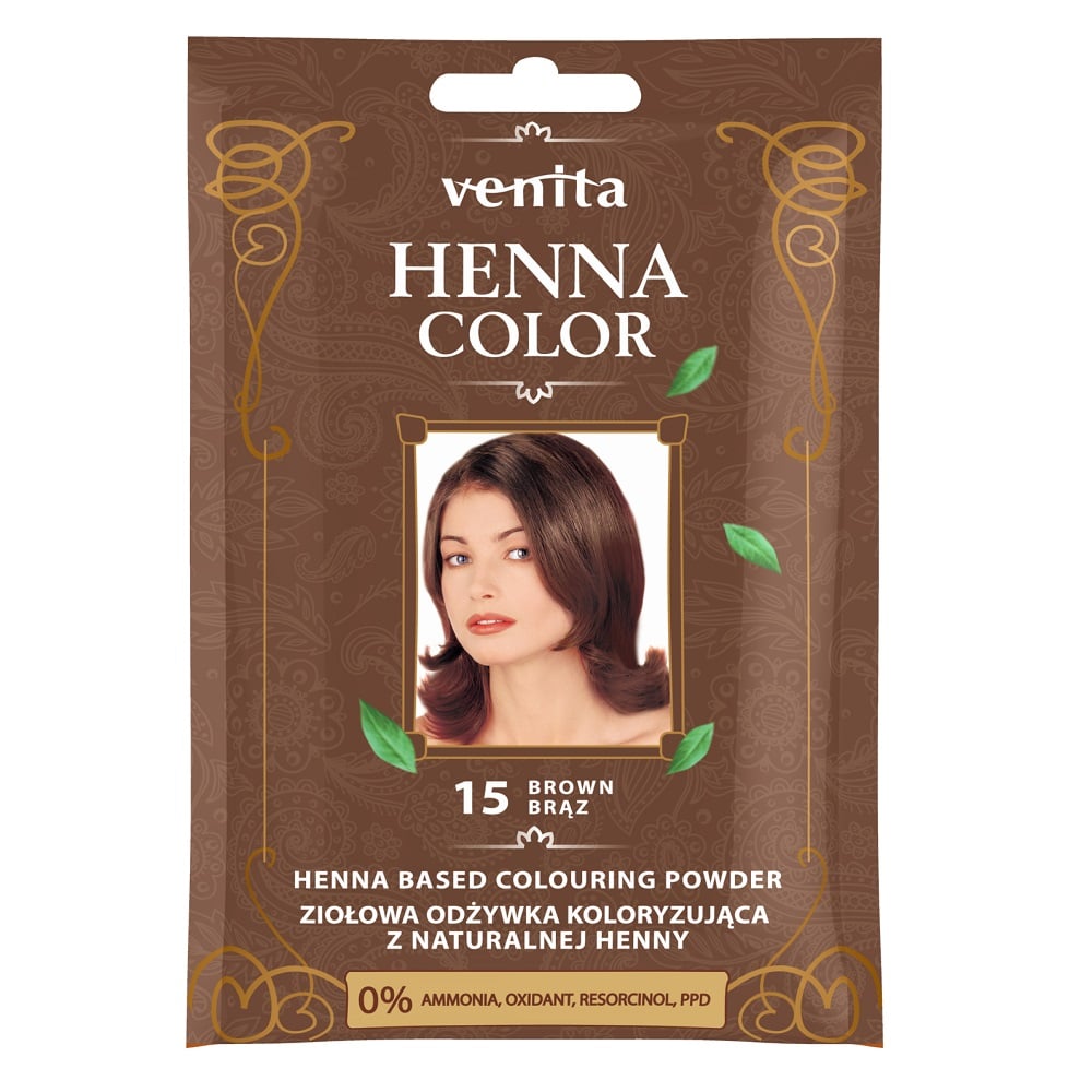 Фото - Фарба для волосся Odżywka koloryzująca z naturalnej henny 15 Brąz Venita