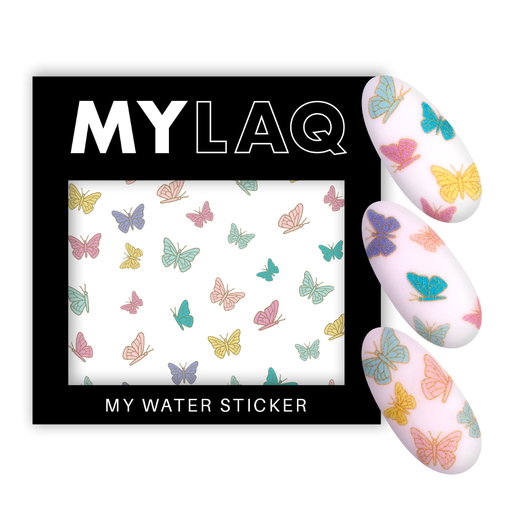 Zdjęcia - Lakier do paznokci Mylaq Naklejki wodne Colorful Butterfly Sticker 